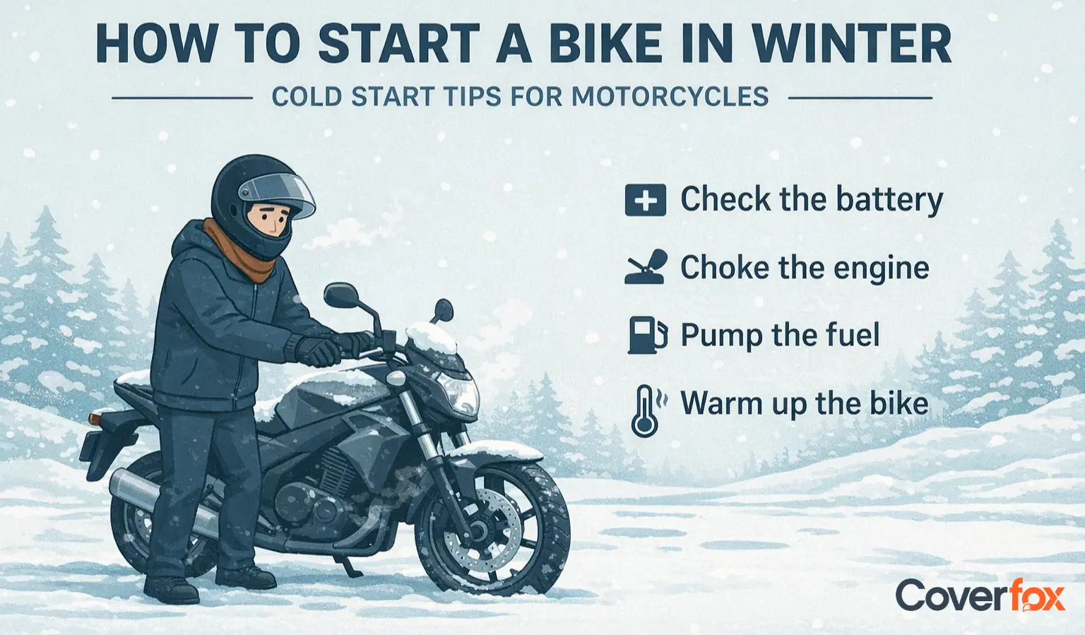 How to start a bike during winter and cold weather